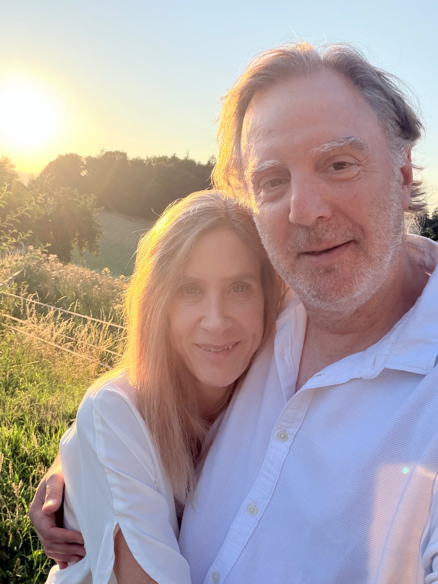 Yvonne und Markus bei Sonnenuntergang